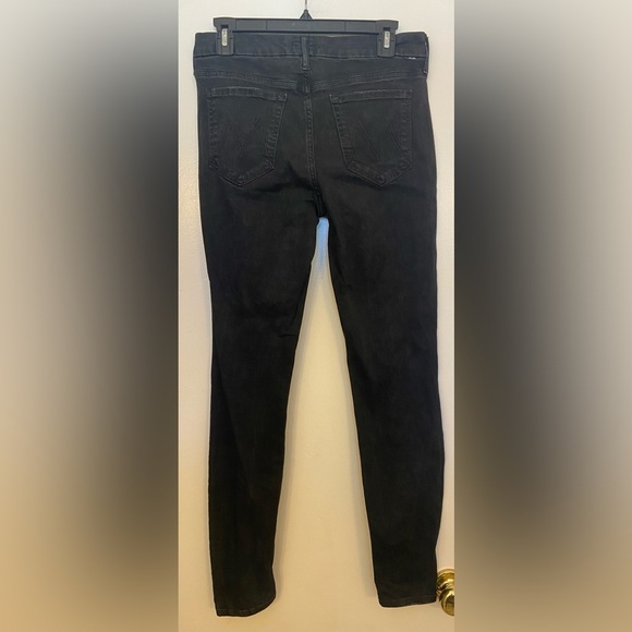 MOTHER The Looker Not Guilty Skinny Jeans Black Size 28 - Picture 4 of 9